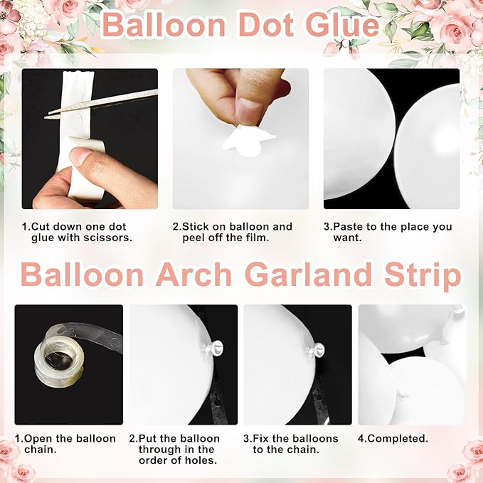 Baby Shower Decorations for Girl 278 Pcs Pink Floral Baby Shower Party Supplies: Little Girl Is on Her Way Banner, Plates, Napkins, Cups,Tablecloth, Balloons, Serve 24