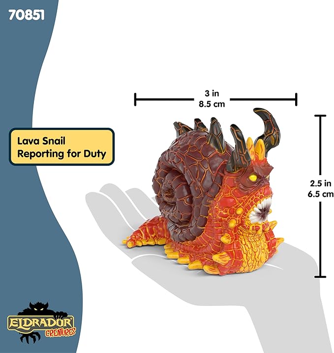 Schleich Eldrador - Lava Snail Figurine - Monster Animal Toys for Boys and Girls - Beast Creature Figures for Ages 7+ | 70851