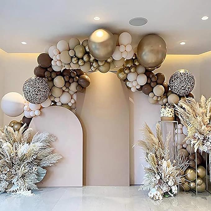 KALOR 22 Inch Nude Ball Foil Balloons,10 Pcs Beige Large 4D Giant Round Foil Balloon for for Birthday Party Baby Shower Gender Reveal Supplies