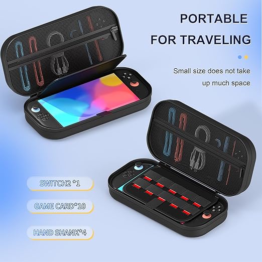Game Console Storage Case - Travel Game Player Storage Holder | Handheld Consolle Traveling Kit | PU Game-Console Storages-case | Waterproof Electronic Holder Consoles Pocket For Family Adults Teen