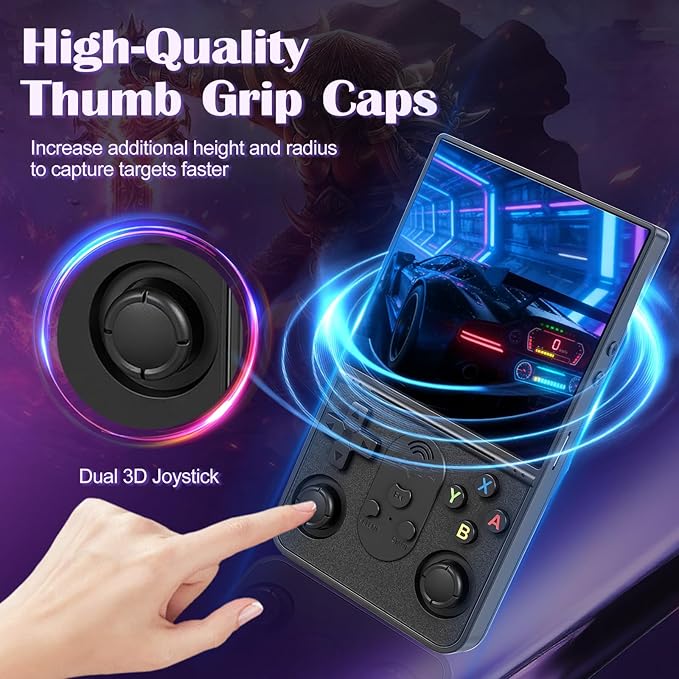 S600 Retro Handheld Game Console - 4.0 Inch IPS Display, 128GB Memory, Over 18,000 Classic Games, 3500mAh Battery, Perfect for Retro Gaming Addicts and Portable Fun, Black