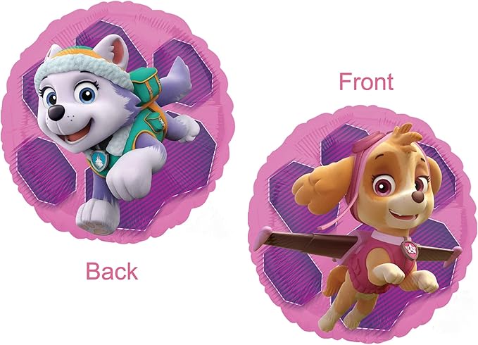 Skye and Everest 4th Birthday Party Supplies Girl Paw Pups on Patrol Balloon Bouquet Decorations 5ct