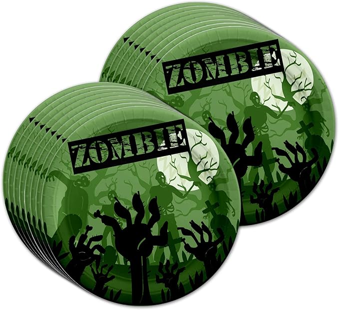 Zombie Birthday Party Supplies Set Plates Napkins Cups Tableware Kit for 16
