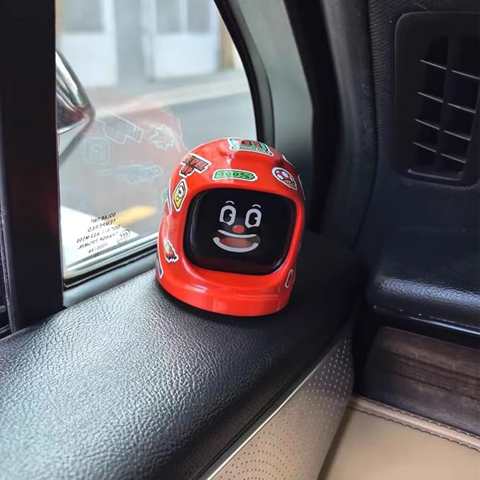 Funny Car Emotional Expression Robot Smart AI Dashboard Companion Electronic Pet Auto Interior Ornament with 52 Cute Animated Expressions & Charging Dock, Quick Release, (Yellow)