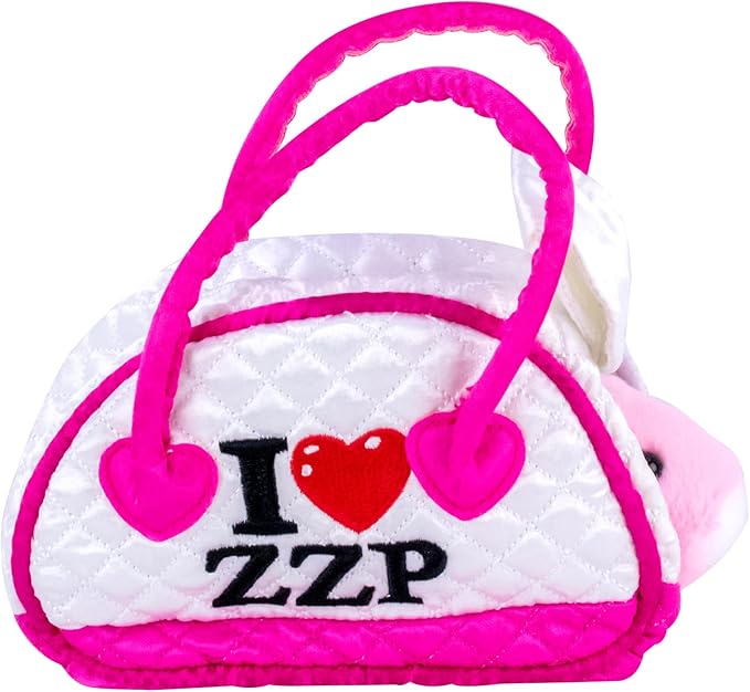 ZhuZhu City Hamster & Quilted Carrier – Jilly The Pink & White Interactive Hamster with 40+ Sounds & Movements – Take Your ZhuZhu Adventures Anywhere!