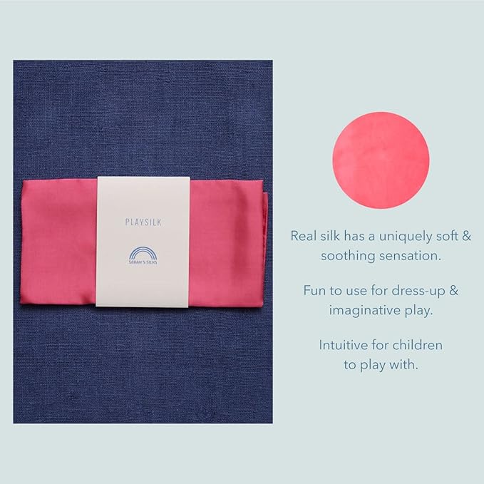 Sarah's Silks Playsilk - 100% Real Silk, Hand Dyed, Bright Colored Play Scarves | Montessori and Waldorf Toys for Dress up, Imaginative, and Pretend Play (35" x 35")