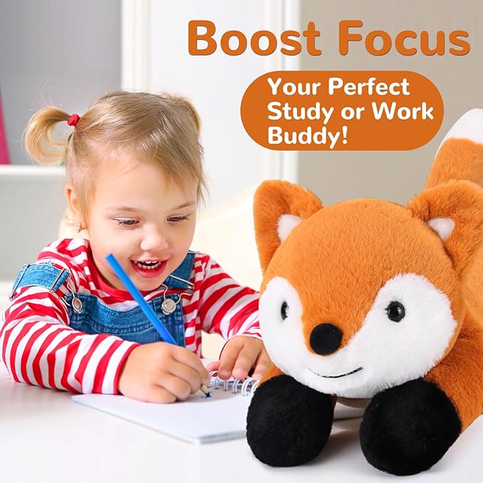 Fox Weighted Stuffed Animals - 12 Inch 1.0 Pounds Weighted Plushies Fox - Small Plush Stuffed Animals Pillow - Cute Plush Toys Gifts for Kids & Adults