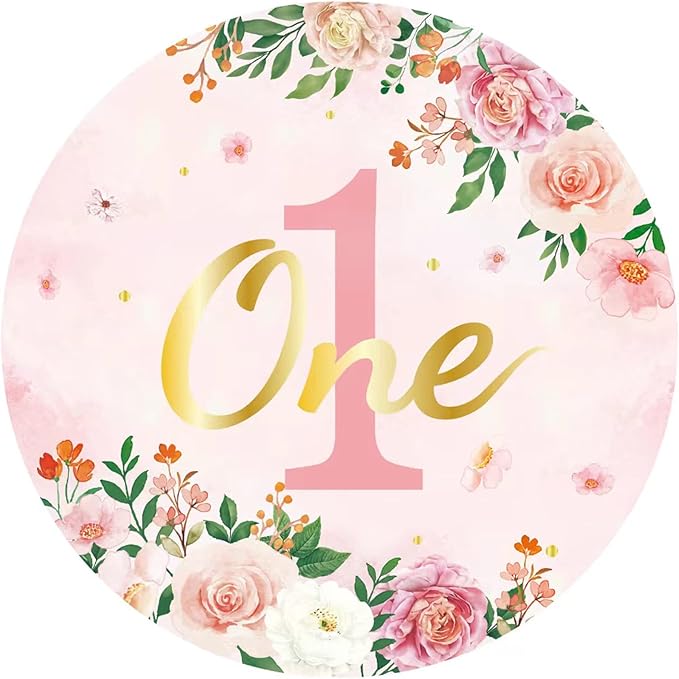 96PCS 1st Birthday Party Supplies Tableware Kit for 24 Guests pink Birthday Party Decorations Theme Party Table Supplies Pack Includes Plates ,Napkins, plastic forks