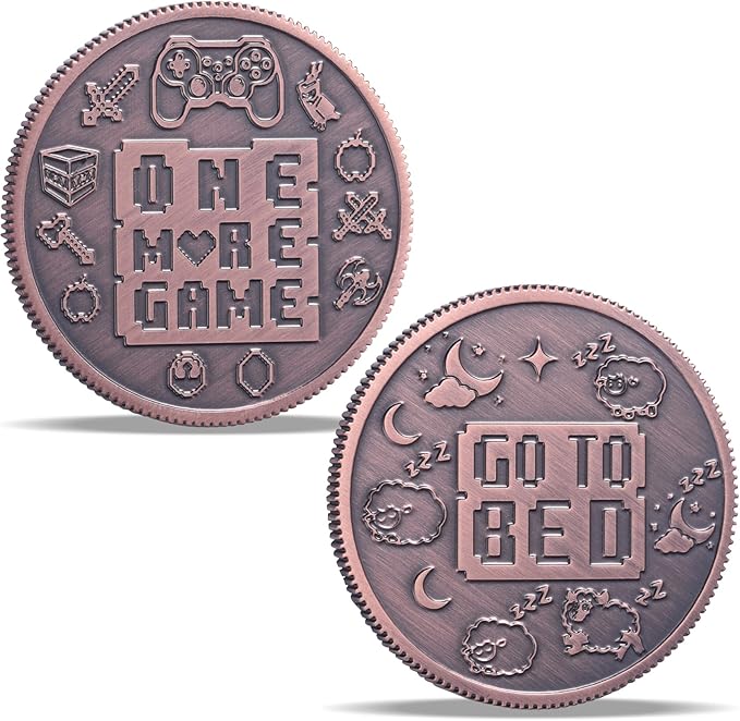 Ultimate Gamer Gift for Men - Double Sided Decision Maker Coin for Boyfriend, Husband & Gamers | Stress-Relieving Gaming Accessories for Birthday, Christmas & Valentines Day, Gamer Stocking Stuffer