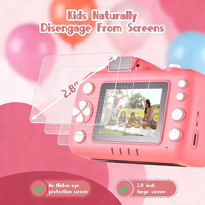 Kids Digital Camera with Video Games, Digital Camera for Kids Fhd 1080P, Kids Video Camera Digital Camcorder with Projector Stent for Gifts Blue