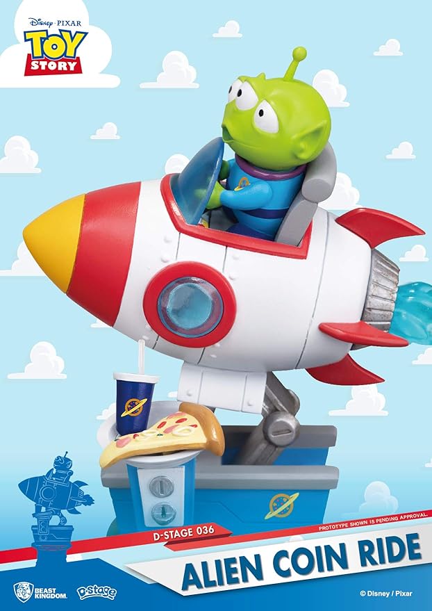 Beast Kingdom Toy Story: Alien Coin Ride Ds-036 D-Stage Series Statue, Multicolor