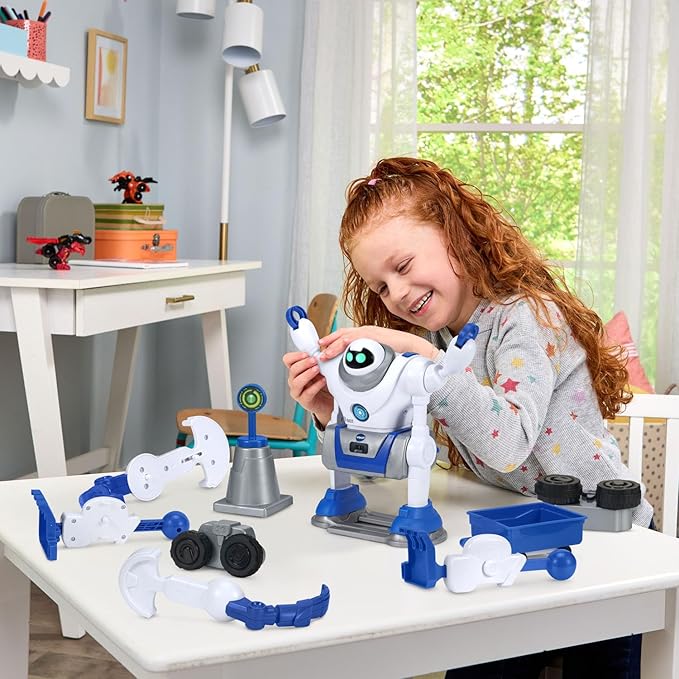 VTech 5-in-1 Make-a-Bot Transformable Robot Toy with Sound Sensor and Obstacle Detector