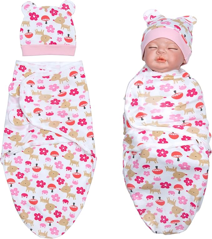 Reborn Baby Doll Clothes Accessories 17-22 Inch Reborn Dolls Clothes Pink Flower Baby Doll Clothing