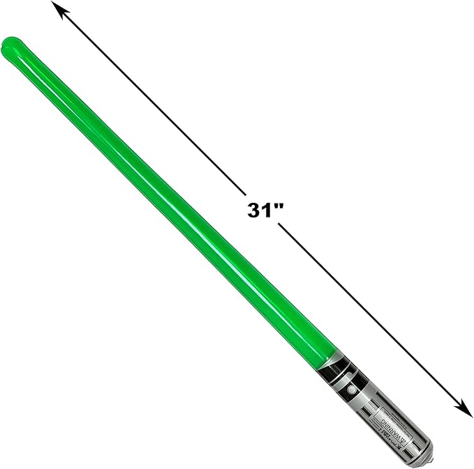 megasumer Pack of 8 Inflatable Light Saber Sword Toys - 8 Green Lightsabers - Pool, Beach, Party Favors, LARP, Halloween Costume, give Away, Christmas Stocking Stuffer