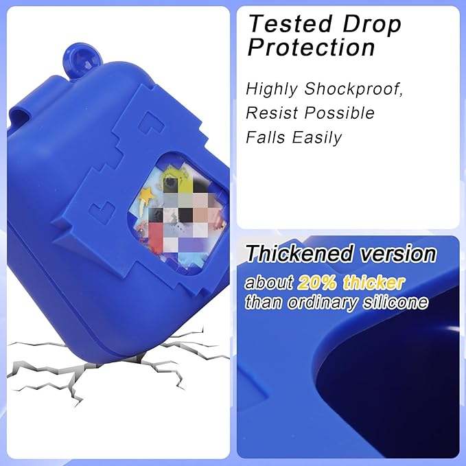 YouKnow Silicone Case for Bitzee Disney Interactive Toy Digital Pet and Case, Protective Skin Sleeve for Bitzee Virtual Electronic Pets Accessories (Case Only) (Blue)