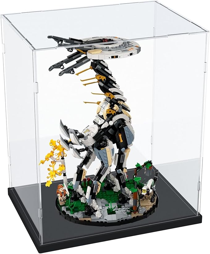 DuvinDD Assemble Acrylic Display Case for Collectibles Countertop Clear Lego Display Box Dustproof Protective Acrylic Boxes for Display Action Figure Toys Showcase with Thick Base (13.7x9.8x15.7inch)