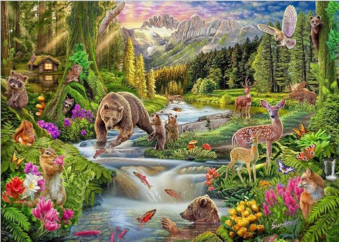 RoseArt - Kodak Premium - Wild Frontier - 1000 Piece Jigsaw Puzzle for Adults