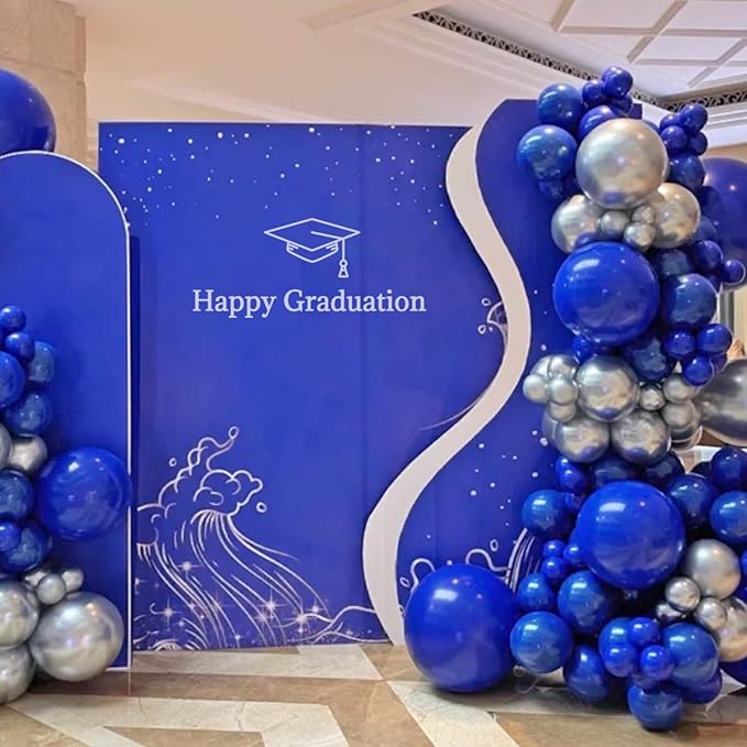 134Pcs Blue Balloons Different Sizes 5 10 12 18 Inch Blue Balloon Garland Arch Kit, Latex Balloons for Birthday Wedding Baby Shower Party Decorations.