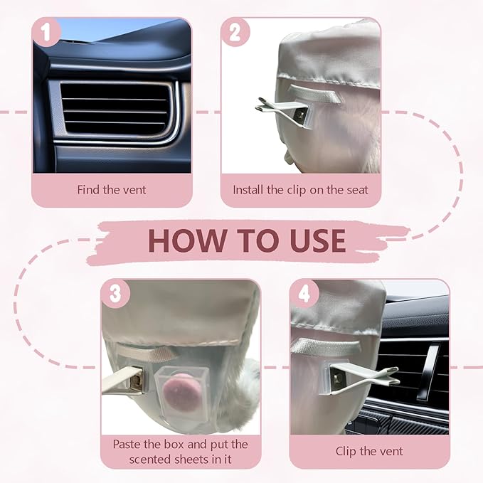 Doll Car Seat for 3–8 inch Figures, Fits Character Plushes, Blind Box Dolls & Vinyl Collectibles, Includes Air Vent Clip & Desktop Stand, Cute Car Ornament for Collectors