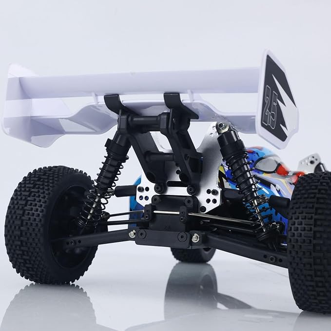 1/8 RH812 Remote Control Off Road Vehicle AWD High Speed RC Model Car 6KG Servo Metal Upper Control Arms Rear Wing Charger Hobby Grade Model for Adult(Blue)