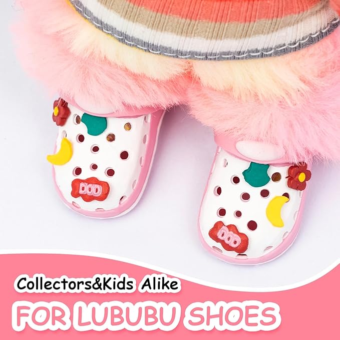 Doll Shoes, Premium Fashion Shoes for 17 Cm Doll Accessories Easter Gifts,Doll Dress Up Decoration Accessories Easter Gifts Wings (Pink