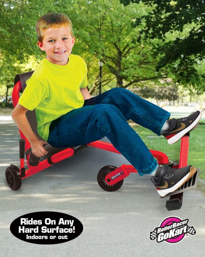 Go Kart, Swing Side-to-Side for Amazing Ride, Powered by Zig-Zag Motion, Rides on Any Hard Surface (Indoors and Outdoors)
