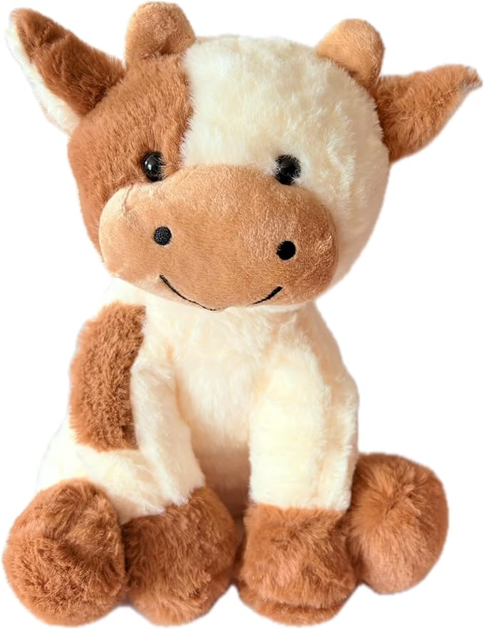 9 inches Cow Stuffed Animal Soft Plush Cute Cow Doll for Boys Girls (Brown Cow)