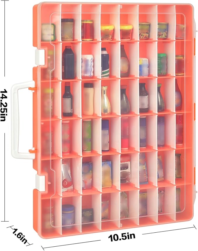 Case Compatible with 5 Surprise for Mini Brands Toys Series 1-4 Mystery Capsule Storage, for Mini Mart Collection Organizer for Collectibles(Case Only) (Orange)