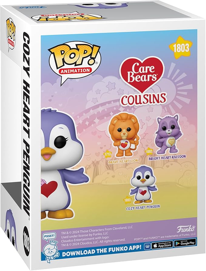 Funko Pop Animation: Care Bear Cousins - Cozy Heart Penguin - Care Bears - Collectable Vinyl Figure - Gift Idea - Official Merchandise - Toys for Kids & Adults - Cartoon/Animation Fans