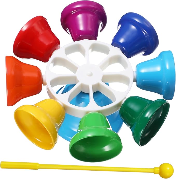 Eight Tone Bell Musical Instrument for Early Education Lightweight for Daycare and Classrooms Engages Hands Learning
