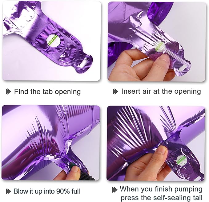 40 Inch Purple Number 25 Digital Balloon,Jumbo Mylar Foil Helium Balloon for 25 Balloons for Birthday Party,Wedding Anniversary Party Decorations
