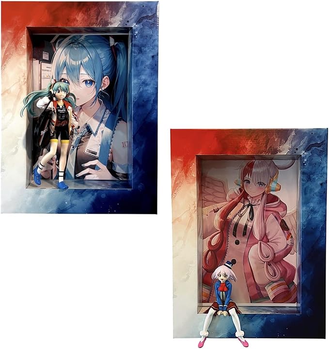 Fire and Ice Shadowbox Frames – USA Made Showcase for Figurines, Collectibles, Comic Books, Actions Figures, Toys – Lightweight & Durable Corrugated Display Case with Optional Shelves (2 Pack)