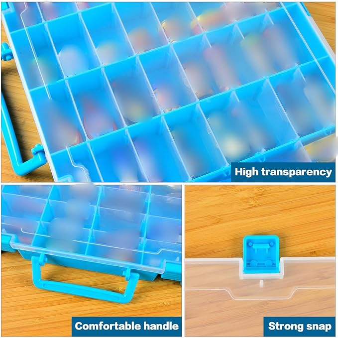 FULLCASE Case Compatible with 5 Surprise for Mini Brands Toys Series 1-4 Mystery Capsule Storage, for Mini Mart Collection Organizer for Collectibles(Case Only) (Blue)