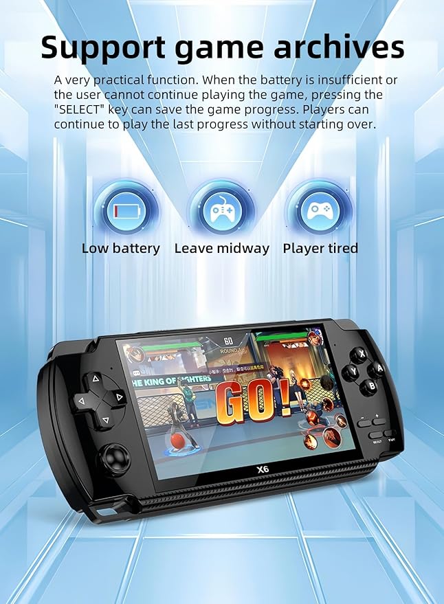 CUZCOP 4.3-inch Video Game Console Retro Portable Handheld Game Device Support Video/Music/E-book Playback Nostalgic Kid's Birthday/Christmas Gift/Toy Suitable for Home/Uutdoors/Travel (White)