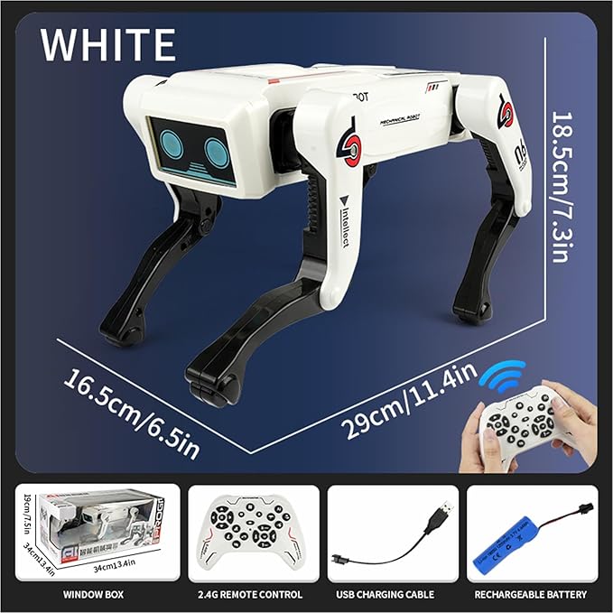 Smart Robot Dog, Interactive Programmable Tool with Voice Control and 30+ Actions, APP Coding for Kids Age 6-12, Rechargeable Mechanical Puppy