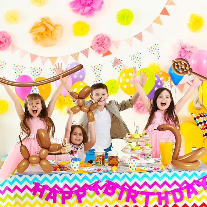 100Pcs 260 Balloons Brown Long Balloons for Balloon Garland Thickening Skinny Latex Twisting Balloon, Brown long balloons for tying Animals Modeling Christmas Birthday Party Decorations. (Cocoa)