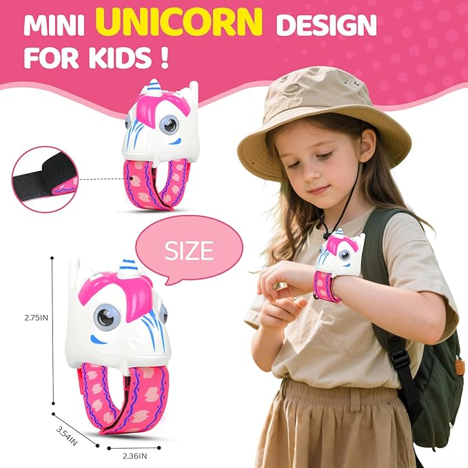Unicorn Walkie Talkies for Kids, 2 Pack Camping Unicorn Outdoor Toys for Girls Age 3-12 Year Old, 3 Channel Toy Birthday Gifts Easter Halloween Christmas Stocking Stuffers