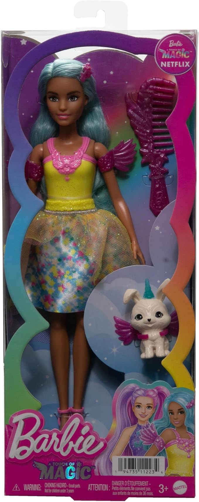 Barbie A Touch of Magic Doll & Accessories Set, Teresa Fashion Doll with Fantasy Outfit, Pet, Leash & Styling Pieces