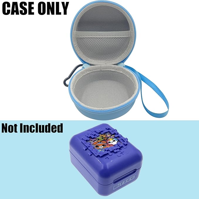 Hard Carrying EVA Case Compatible with Bitzee Digital Pet Interactive Virtual Toy, Storage Travel Holder for Bitzee Virtual Electronic Pets and Accessories (Case Only) (Blue)