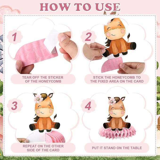 Pink Farm Animals Birthday Party Decorations for Girls Barnyard Baby Shower Supplies Set Includes Happy Birthday Banner Garland Tablecloth Honeycomb Centerpieces Watercolor Cow Pig Sheep Decor