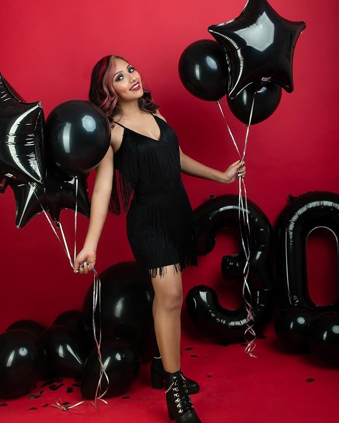 Black Number 80 Balloon 40 inch, 80 Number Balloons, 80th Black Birthday Decorations, 80 Year Old Women Men Party Supplies