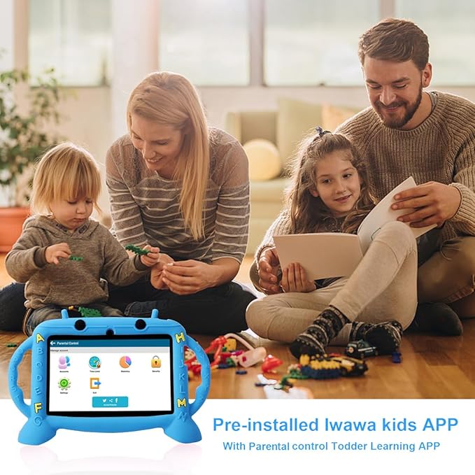 Kids Tablet, 7 inch Tablet for Kids 3-10, Educational Learning Toddler Tablet Android 11, 3GB RAM+32GB ROM Storage, Google Play YouTube (Blue)