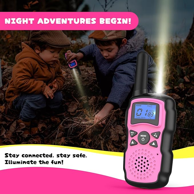 Wishouse Walkie Talkies Long Range for Adults Kids, Rechargeable Radios 4 Pack,for Camping & Hunting