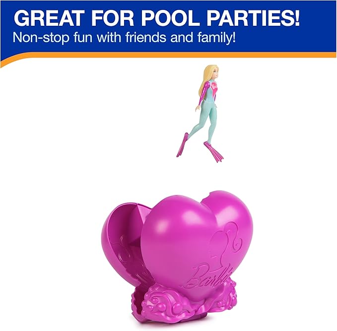 SwimWays Barbie Dive N’ Surprise, Swimming Pool Accessories & Kids Pool Toys, Pool Party Supplies, Barbie Toys for Kids Ages 5 & Up