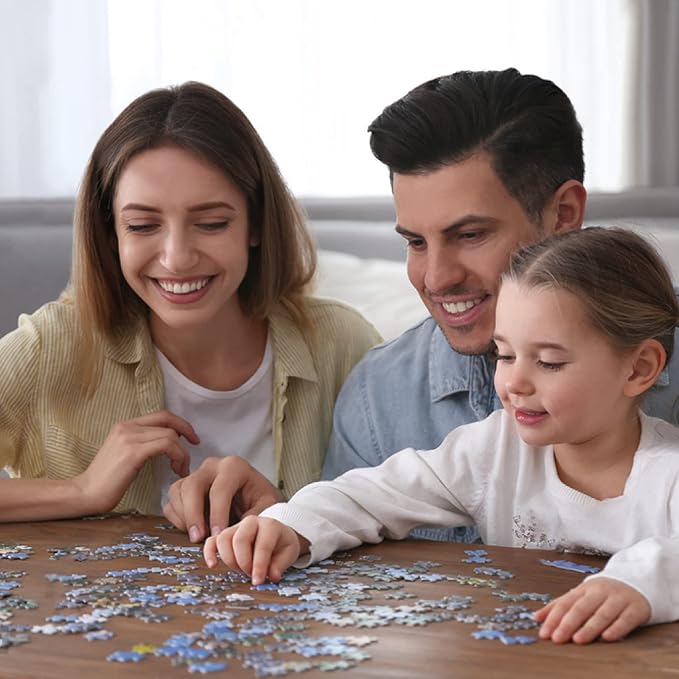 HUADADA Jigsaw Puzzles for Adults 1024 Pieces, Fish and Lotus Letter on Back Interlock Perfectly No Dust, Home Decors Family Challenge Toys for Men Women Elders Seniors (19.6"x19.6"), 1:1 Poster