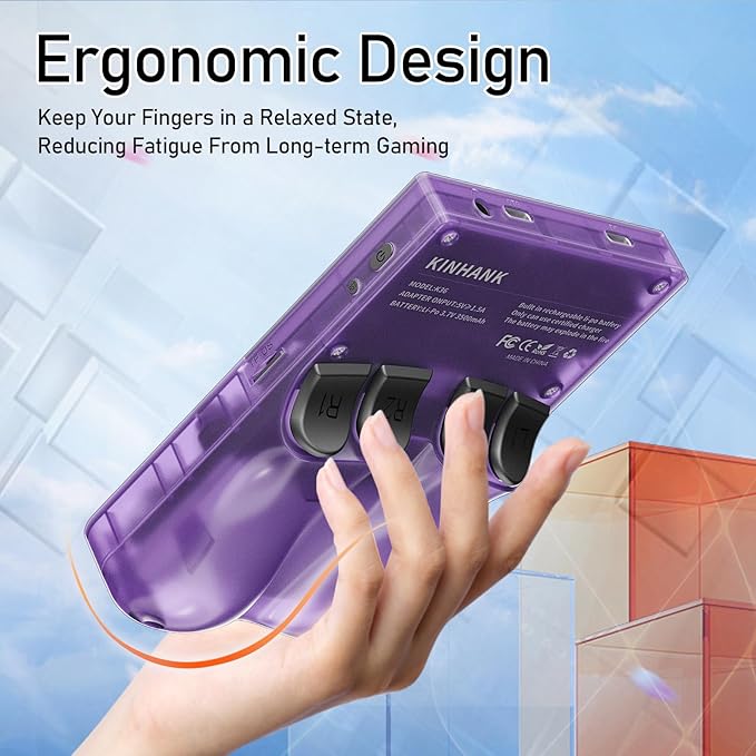 kinhank Retro Handheld Game Console, Supports 9000+ Games, Equipped with 64G TF Card, Portable Mini Retro Video Games Console, 3.5-inch IPS Screen