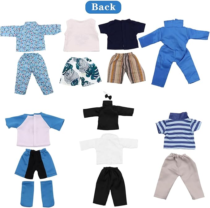 ONEST 7 Sets 18 Inch Boy Doll Clothes Dolls Outfits Dolls Accessories for American 18 Inch Boy Doll