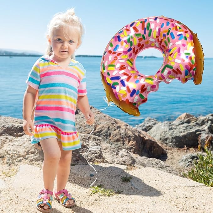 Sprinkle Donut Balloon Dessert Food Sweet Candy Party Decoration, 6 Pack Sweetmeat Doughnut Balloons Donut Time Balloons For Grow Up Wedding Christmas Holiday Birthday Baby Shower Hawaiian Christmas