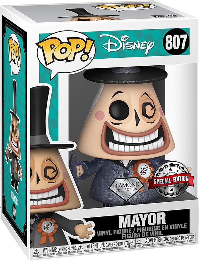 Funko Pop! Disney: The Nightmare Before Christmas - Mayor (Blacklight) (Mayor Special Edition Tan Glitter)