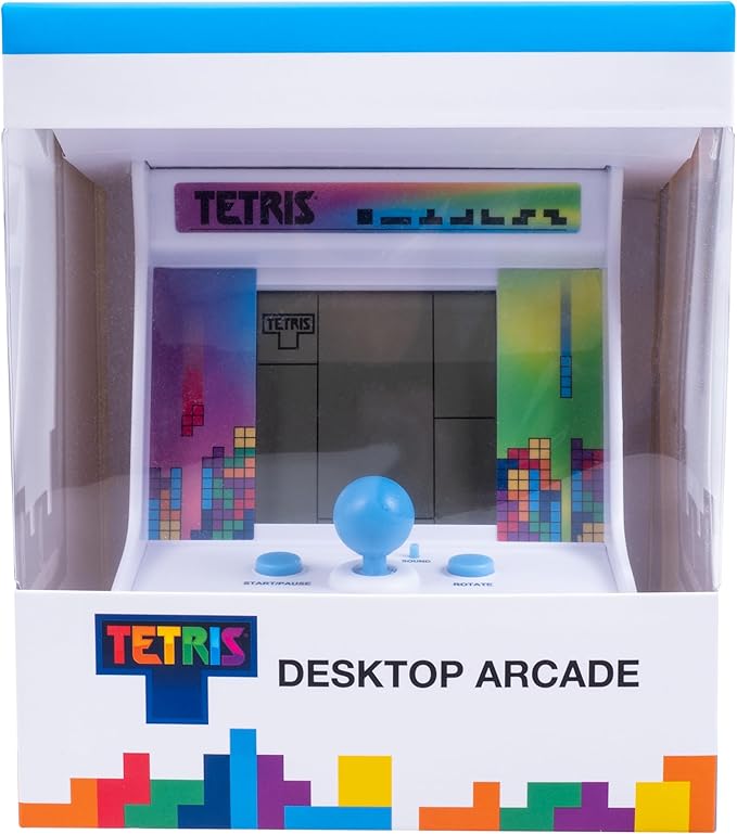 Tetris Desktop Arcade Retro Handheld Game Console – Portable Mini Video Game Console with Sprint & Marathon Modes, Classic Electronic Handheld Video Games for Kids & Adults